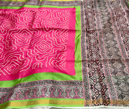 Ajrak Bandini Saree